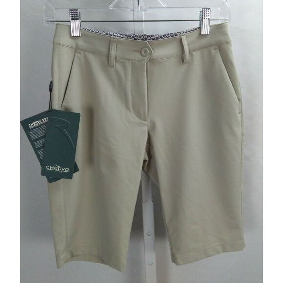 NWT Chervo Chervo-Tex Light Tan Womens Golf Shorts Size US 2 XS - Picture 5 of 8